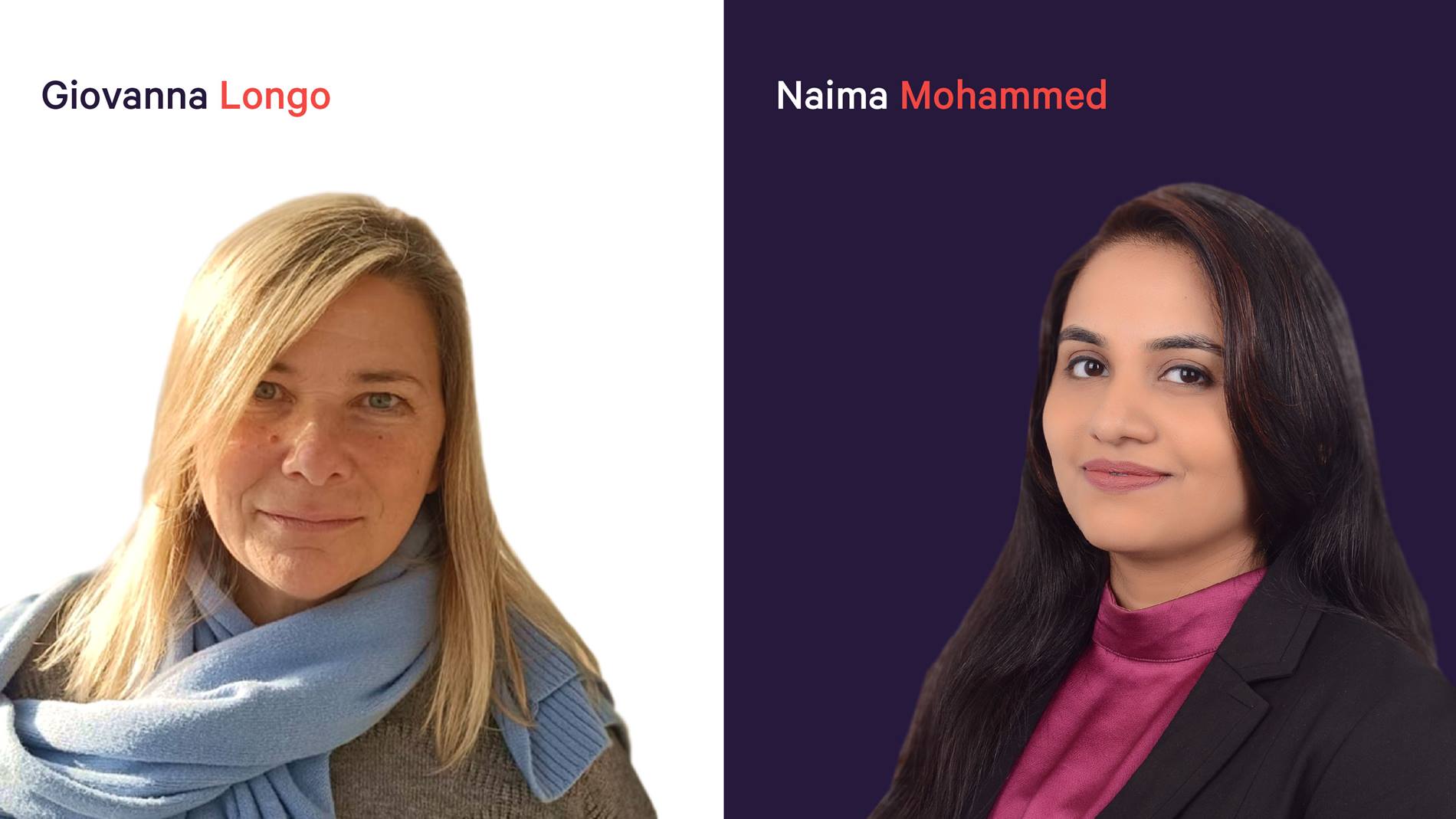 Women in tech – Interviewees Giovanna Longo and Naima Mohammed