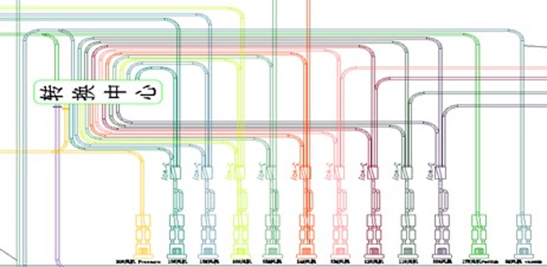 Plan of a pneumatic tube system