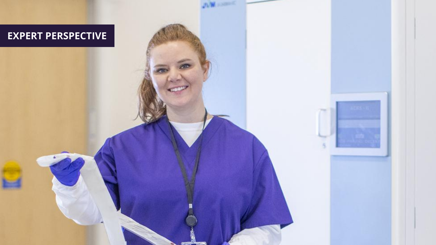 nurse holding pre packaged medication
