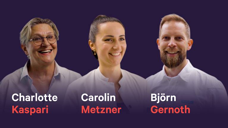 (from left) Charlotte Kaspari, Carolin Metzner and Björn Gernoth