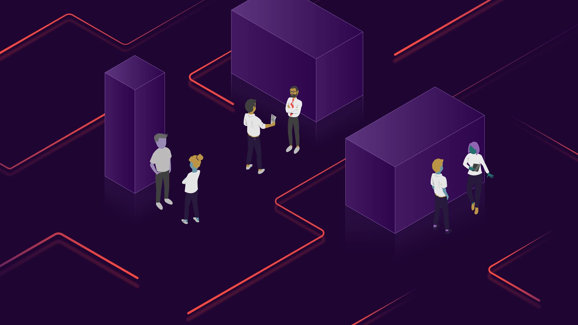 Illustrazione di persone che conversano