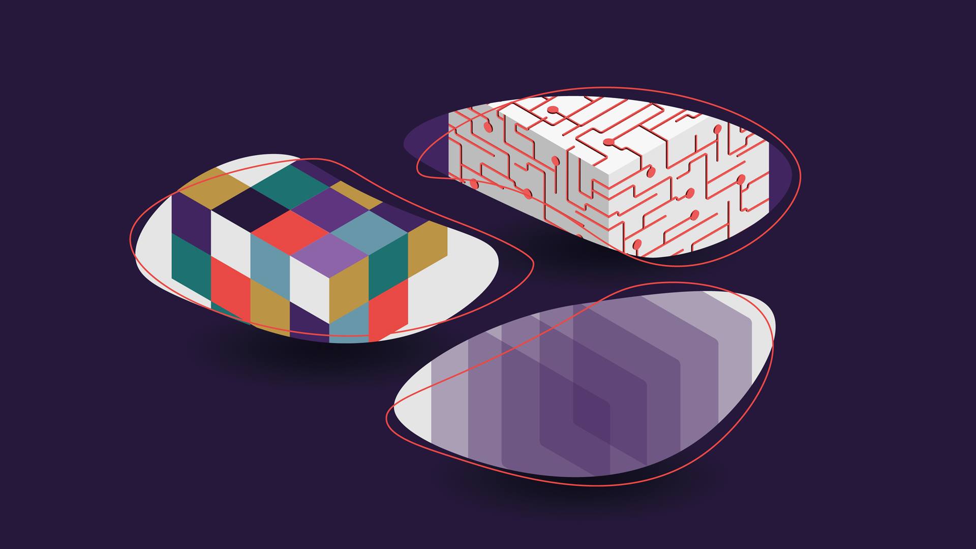 Illustration of diversity, technology and transparency