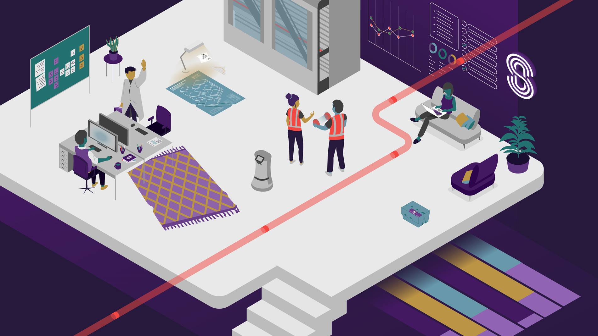 Illustratie van een kantoor