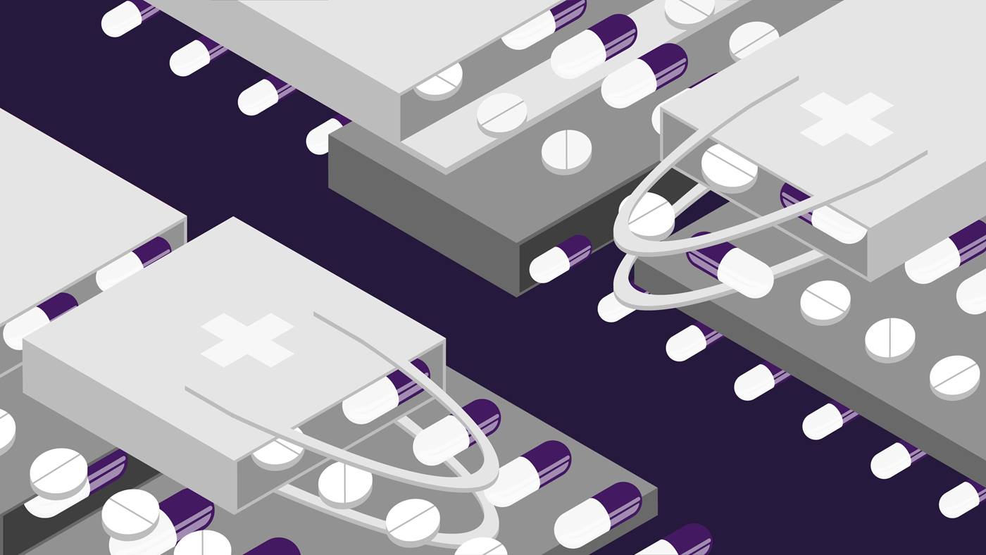 Représentation illustrative d'une pharmacie