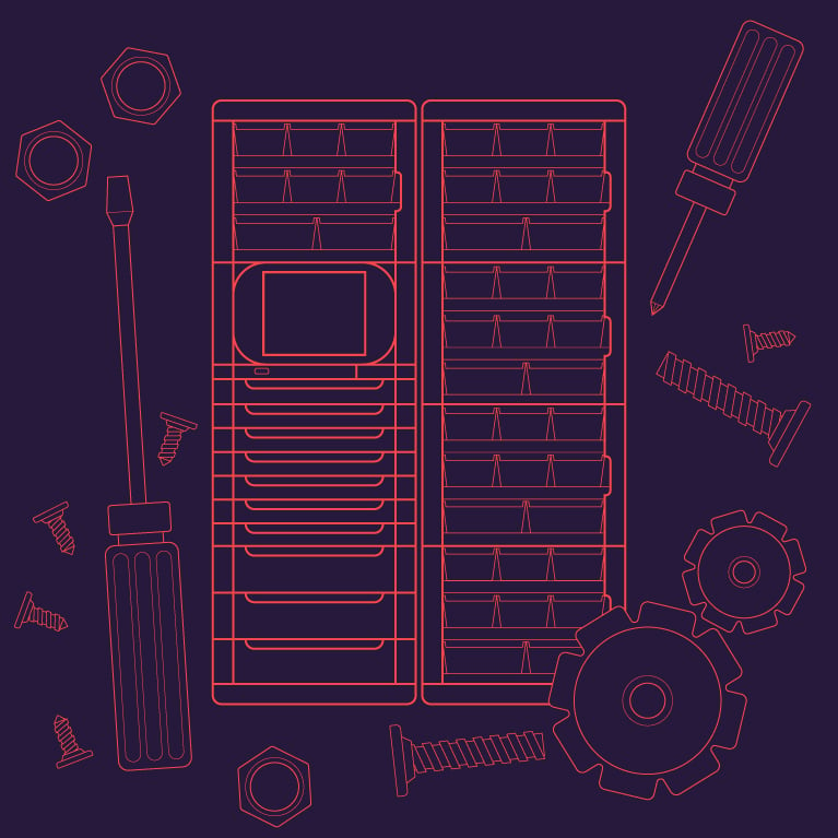 Illustration eines Automated Dispensing Cabinet 
