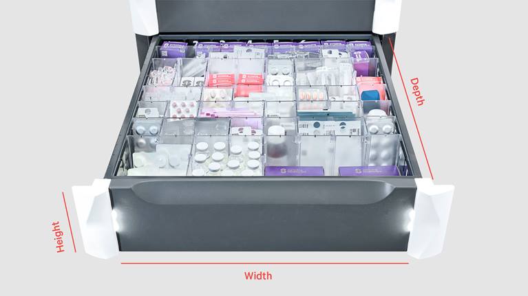 Maße eines Double Deep Drawer