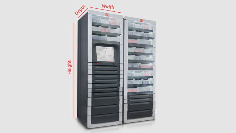 Afmetingen van de hoofdkast