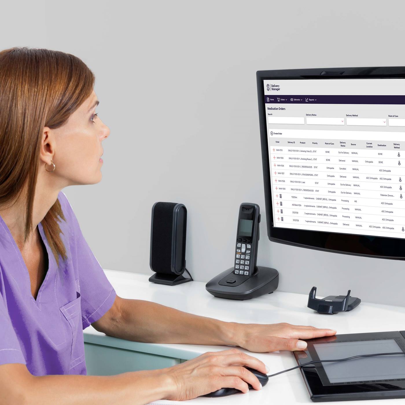 Delivery Manager provides nurse with complete order visibility