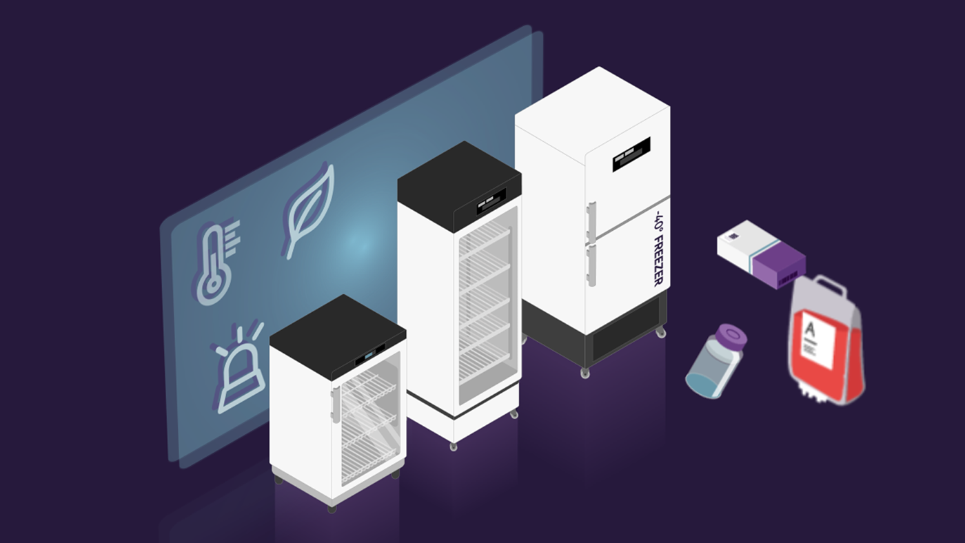 Illustration refrigerators and freezers
