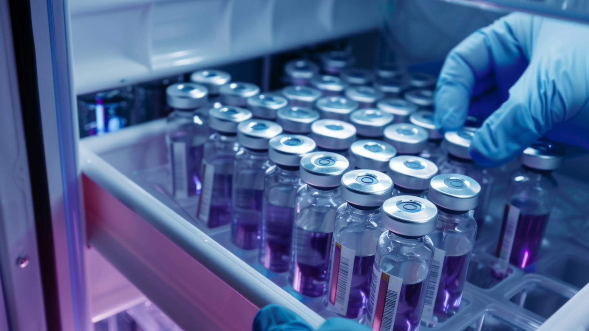 Vaccine in medical fridge